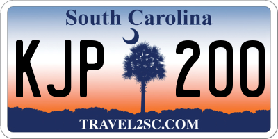 SC license plate KJP200