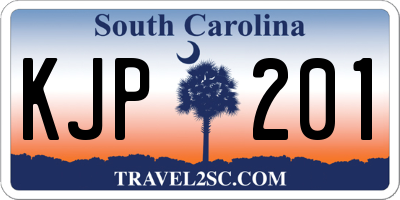 SC license plate KJP201