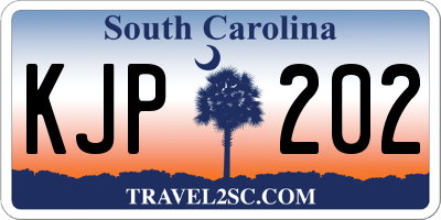 SC license plate KJP202