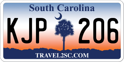 SC license plate KJP206