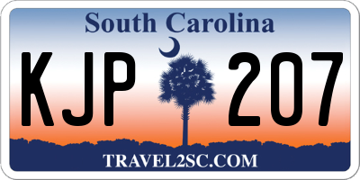 SC license plate KJP207
