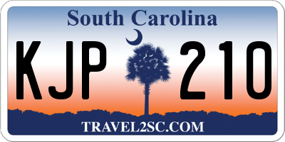 SC license plate KJP210