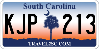 SC license plate KJP213