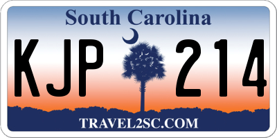 SC license plate KJP214