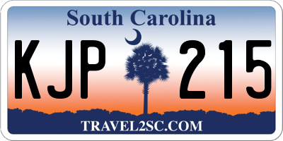 SC license plate KJP215