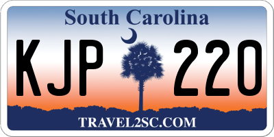 SC license plate KJP220