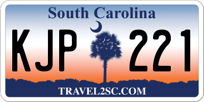 SC license plate KJP221