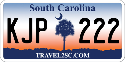 SC license plate KJP222