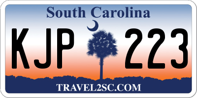SC license plate KJP223