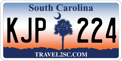 SC license plate KJP224