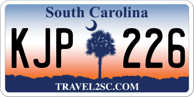 SC license plate KJP226