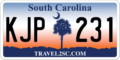 SC license plate KJP231