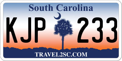 SC license plate KJP233