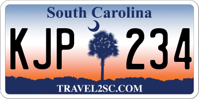SC license plate KJP234