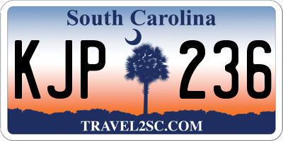 SC license plate KJP236