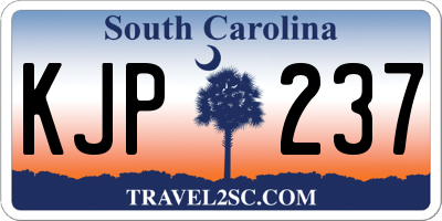 SC license plate KJP237
