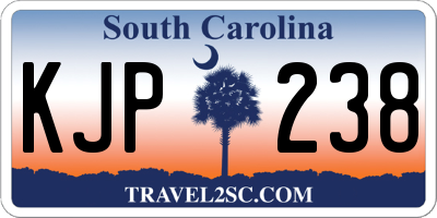 SC license plate KJP238