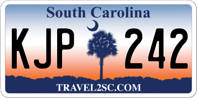 SC license plate KJP242