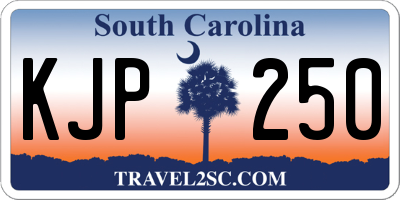 SC license plate KJP250