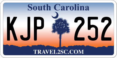 SC license plate KJP252