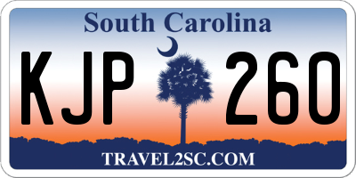 SC license plate KJP260