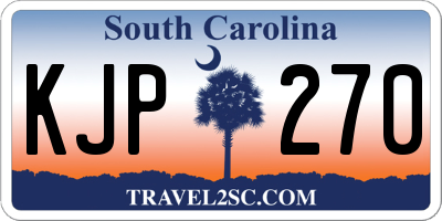 SC license plate KJP270