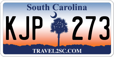 SC license plate KJP273