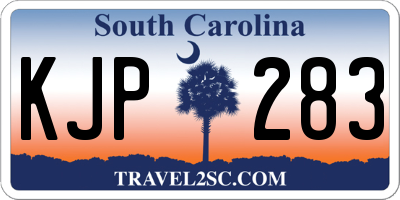 SC license plate KJP283
