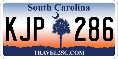 SC license plate KJP286