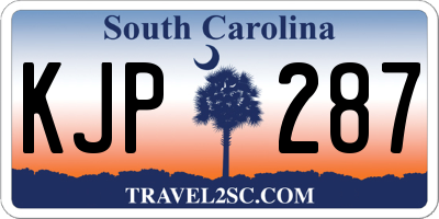 SC license plate KJP287