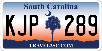 SC license plate KJP289