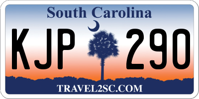 SC license plate KJP290