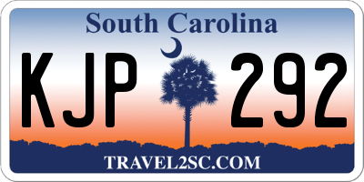 SC license plate KJP292