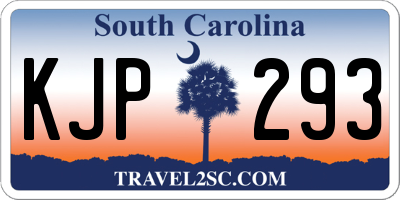 SC license plate KJP293
