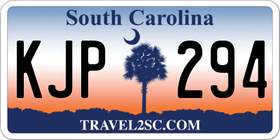 SC license plate KJP294
