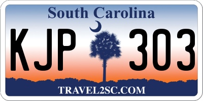 SC license plate KJP303