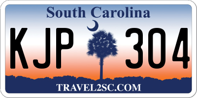 SC license plate KJP304