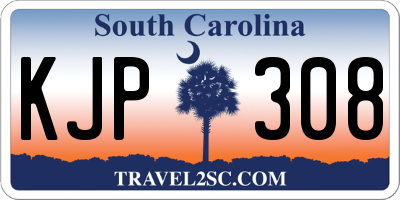 SC license plate KJP308
