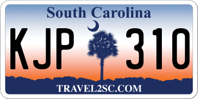 SC license plate KJP310