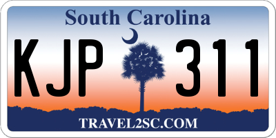 SC license plate KJP311