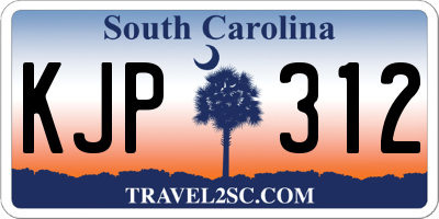 SC license plate KJP312