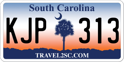 SC license plate KJP313