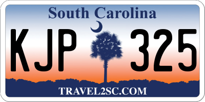 SC license plate KJP325