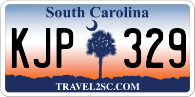 SC license plate KJP329