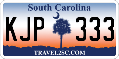SC license plate KJP333