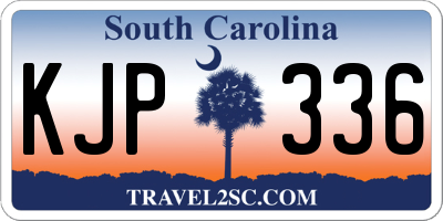 SC license plate KJP336