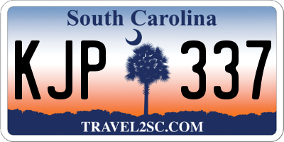 SC license plate KJP337