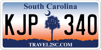 SC license plate KJP340