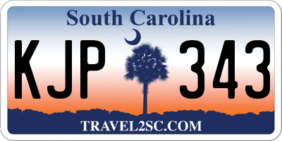 SC license plate KJP343