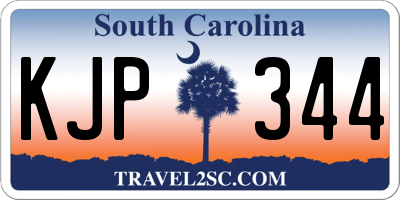 SC license plate KJP344